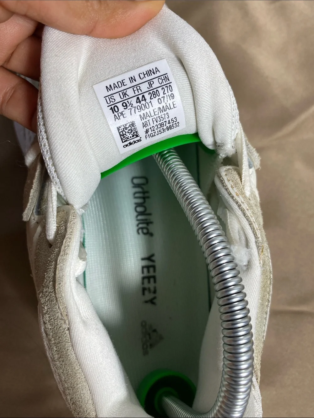 Adidas Yeezy 500 'Bone White' FV3573 Kanye Shoes Sneakers Mens Size 10 Used